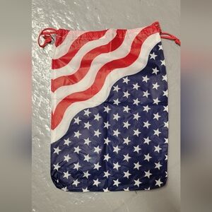 American Flag Drawstring Bag